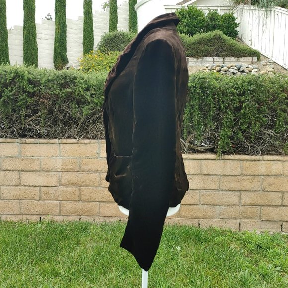 NWT Theory Women's Havel Princess Brown Velvet Blazer Jacket Size 4 - Picture 5 of 9